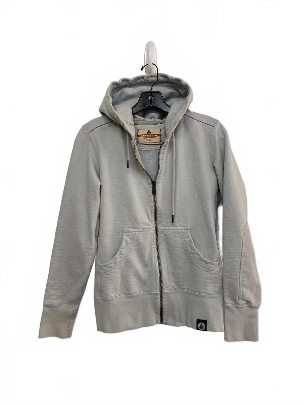 American Giant Light Blue Gray Full Zip Hoodie Sweatshirt Woman’s Size Medium